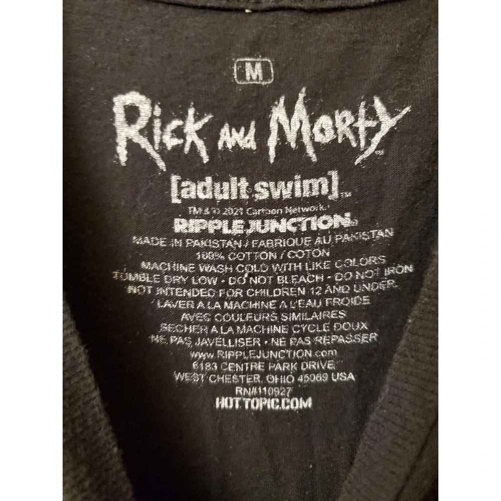 Adult Swim‎ Rick And Morty Cartoon Promo Black T Shirt Men's Size M